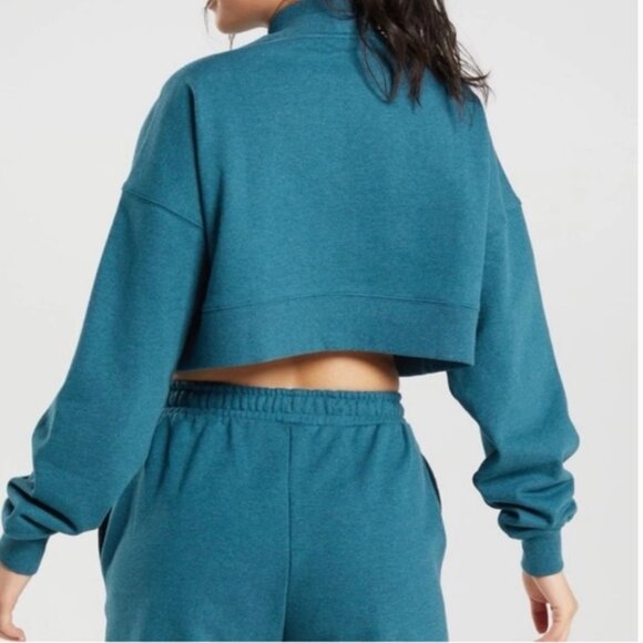 Gymshark Rest Day Mock Neck Cropped Sweater - Picture 2 of 2